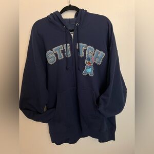 Disneyland Stitch Navy Blue Hoodie